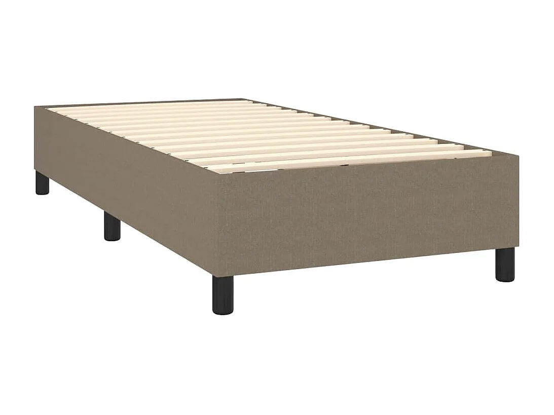 Sommier à lattes de lit matelas et LED Taupe 100x200 Tissu