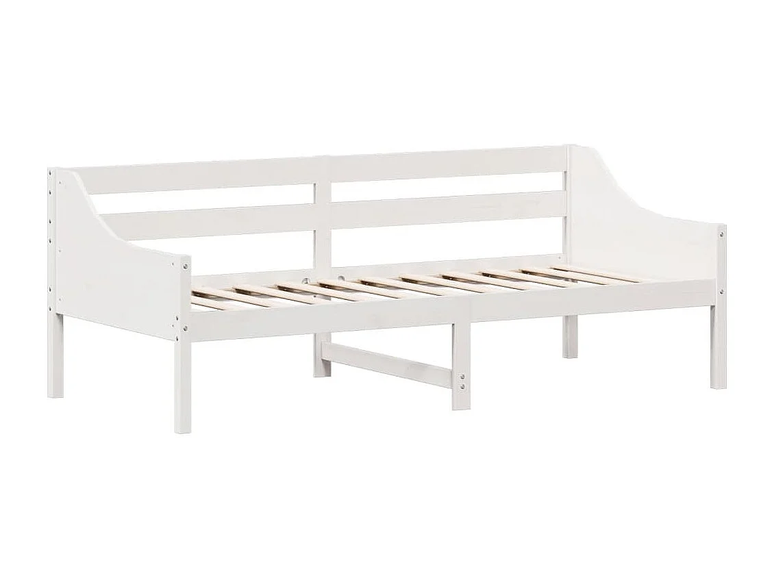 Lit de jour Blanc 80x200 Bois de pin massif