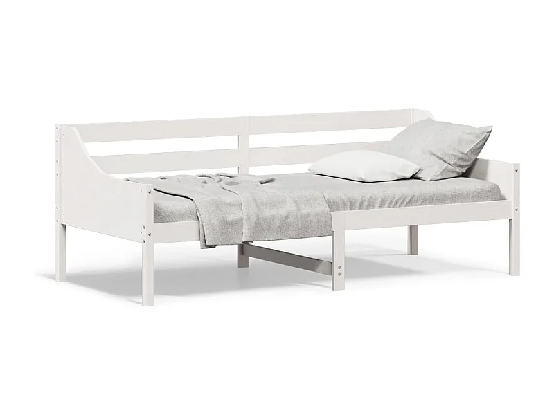 Lit de jour Blanc 80x200 Bois de pin massif
