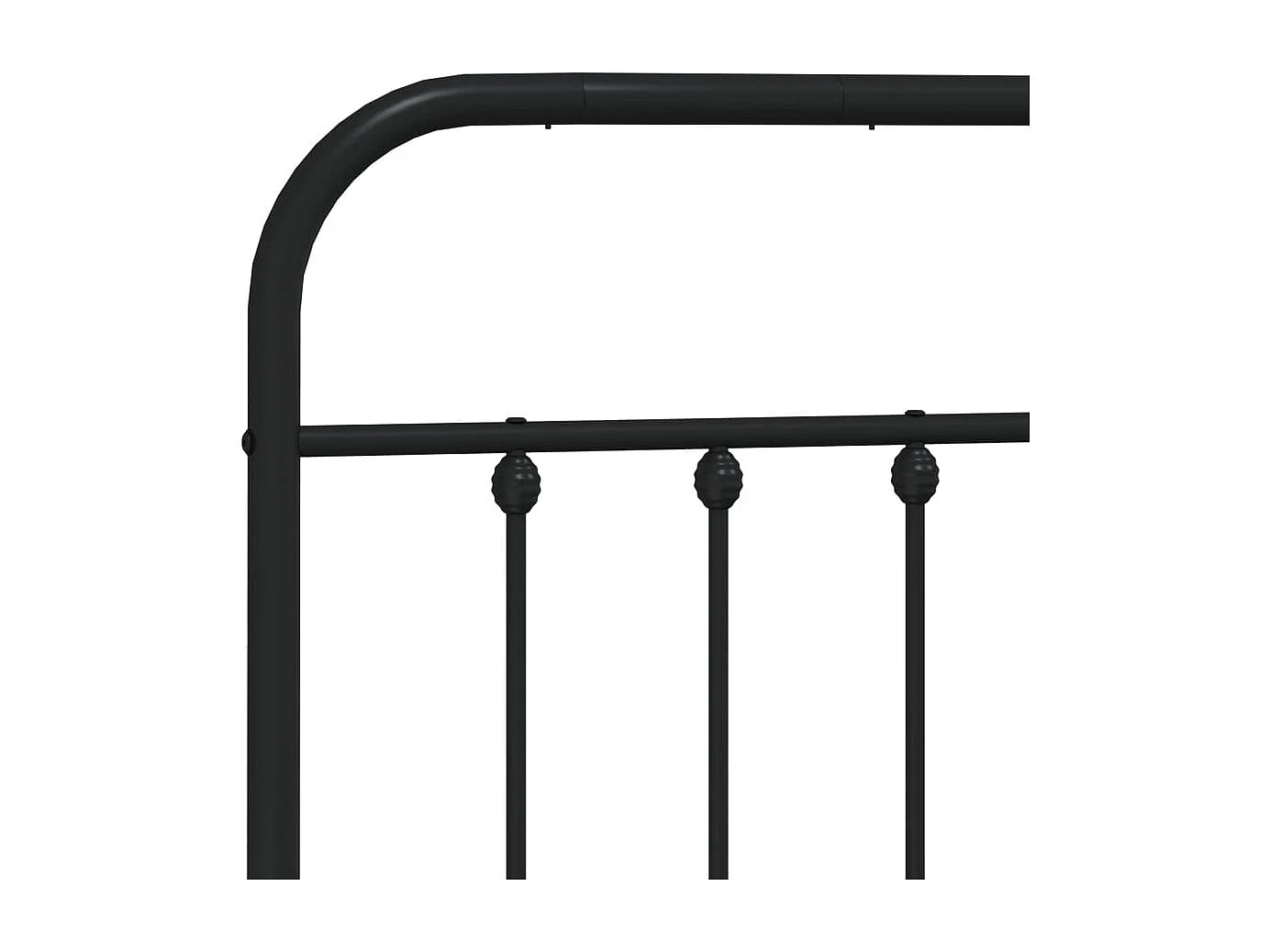 Cadre de lit métal avec tête de lit noir 140x200