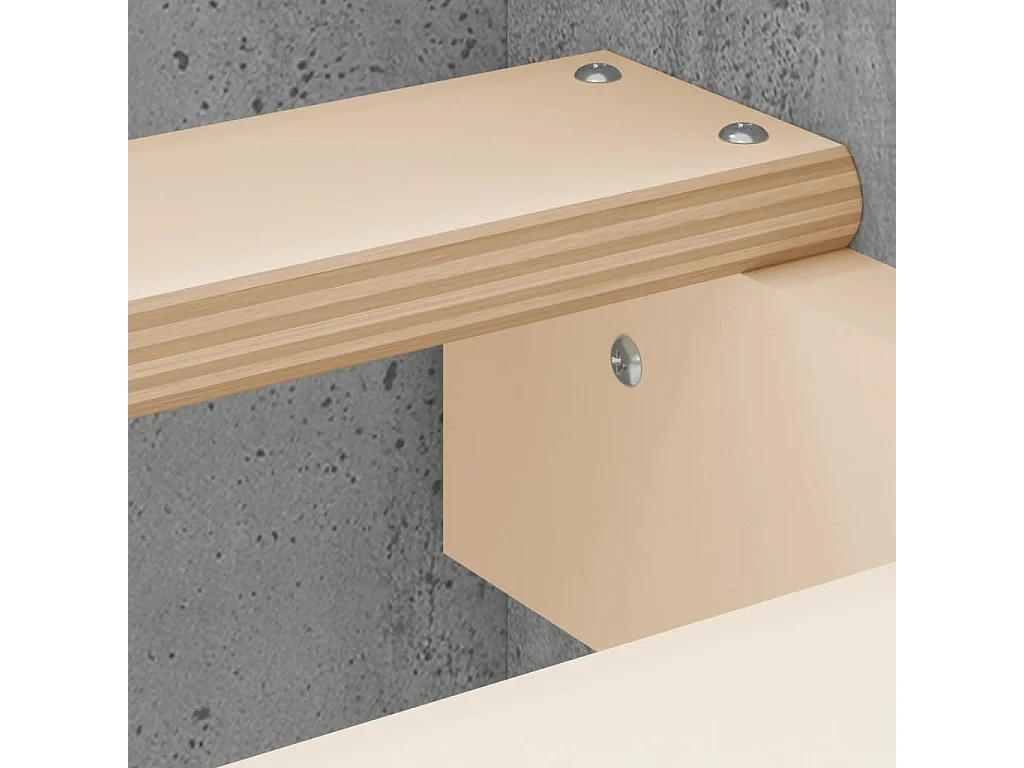 Cadre de lit tête de lit et pied de lit gris béton 140x200