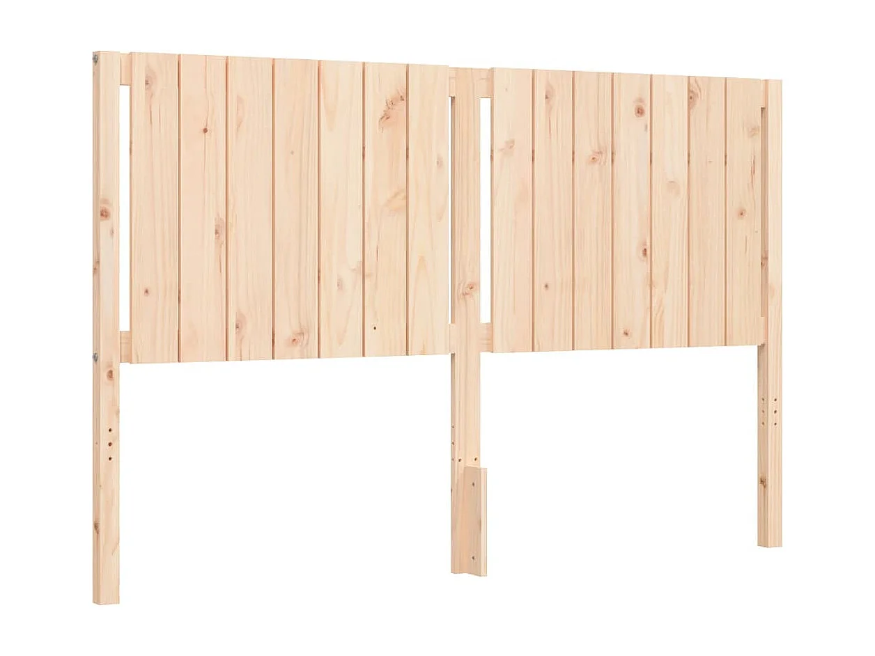 Cadre de lit avec tête de lit 160x200 bois massif