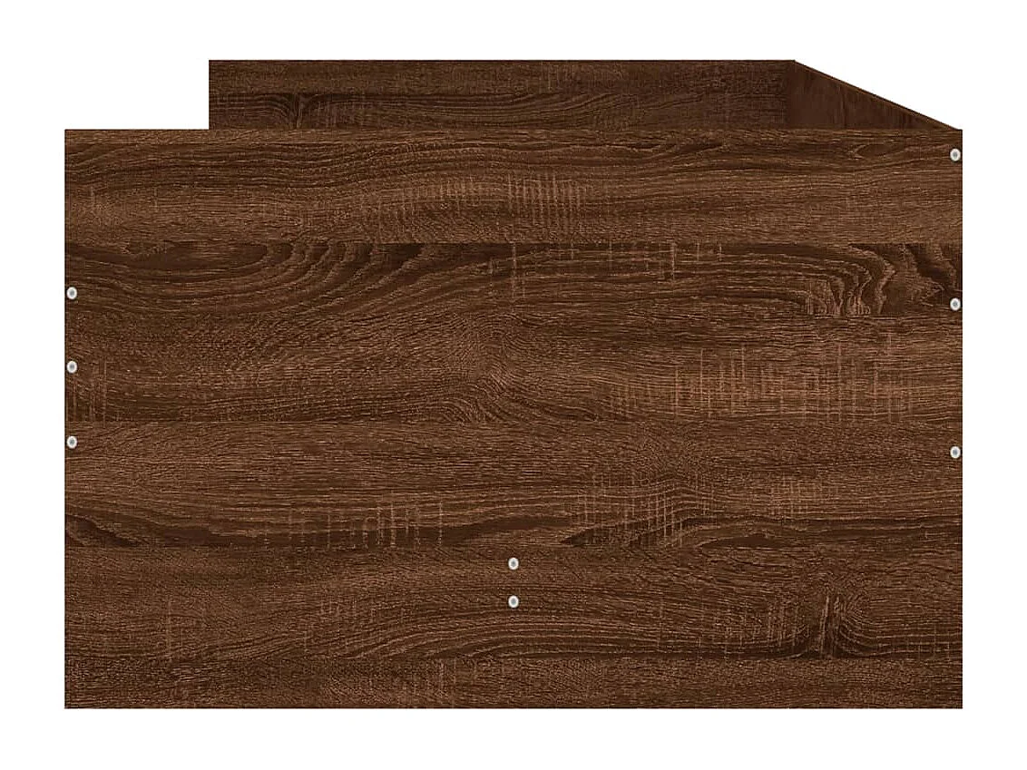 Cadre de lit avec tiroirs chêne marron 75x190