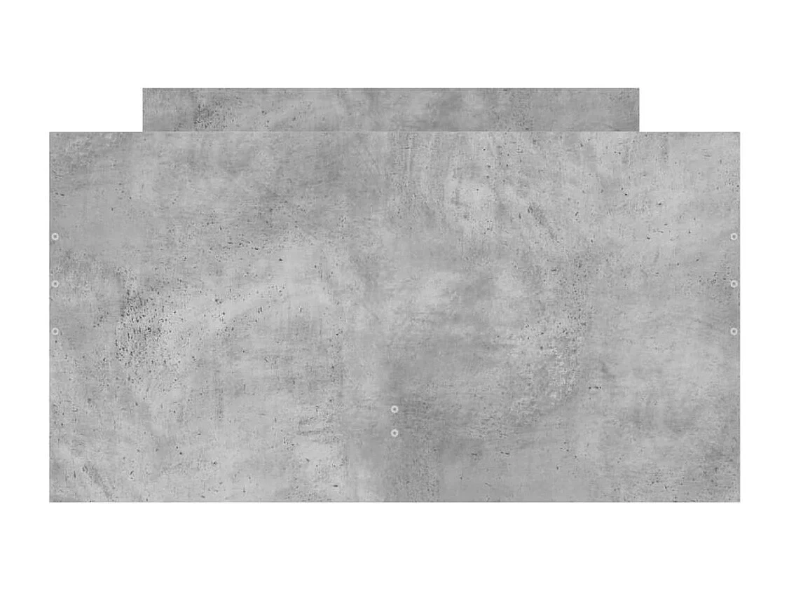 Cadre de lit avec tiroirs gris béton 90x200
