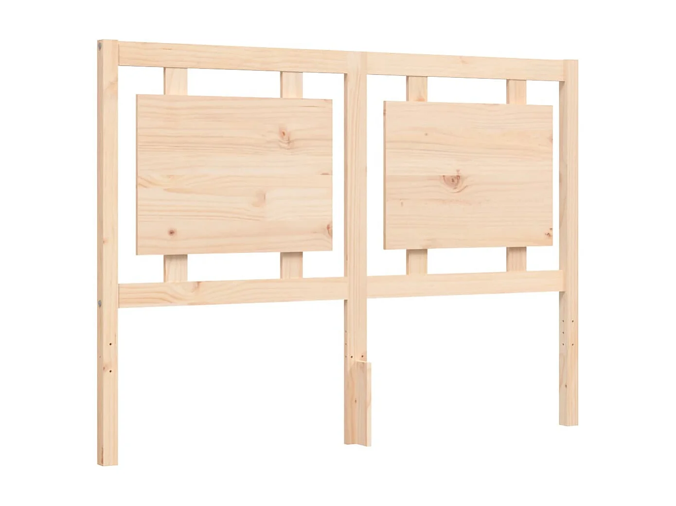 Bedframe met hoofdbord massief hout 140x190 cm