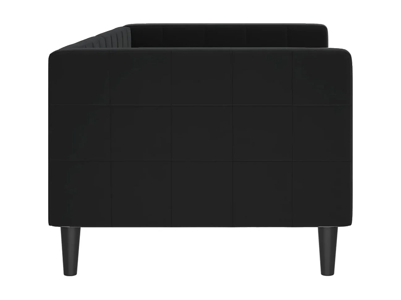 Lit de repos noir 80x200 velours