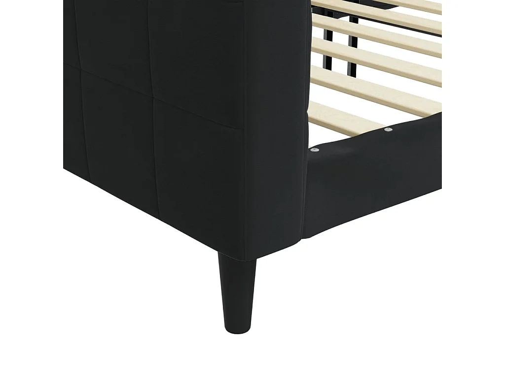 Lit de repos noir 80x200 velours