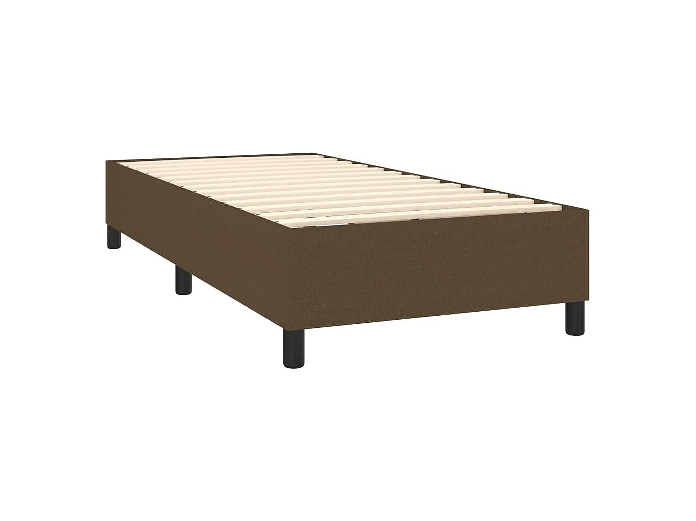 Sommier à lattes de lit avec matelas Marron foncé 90x200