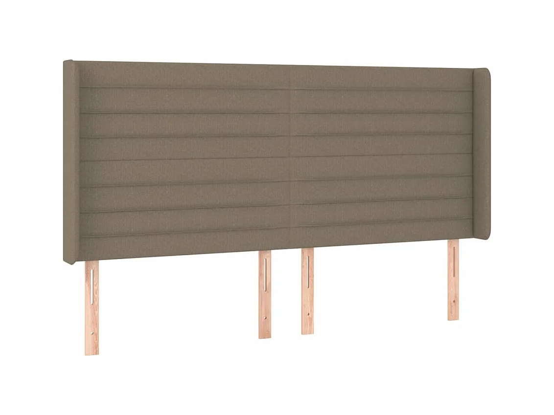 Sommier à lattes de lit matelas et LED Taupe 160x200 Tissu