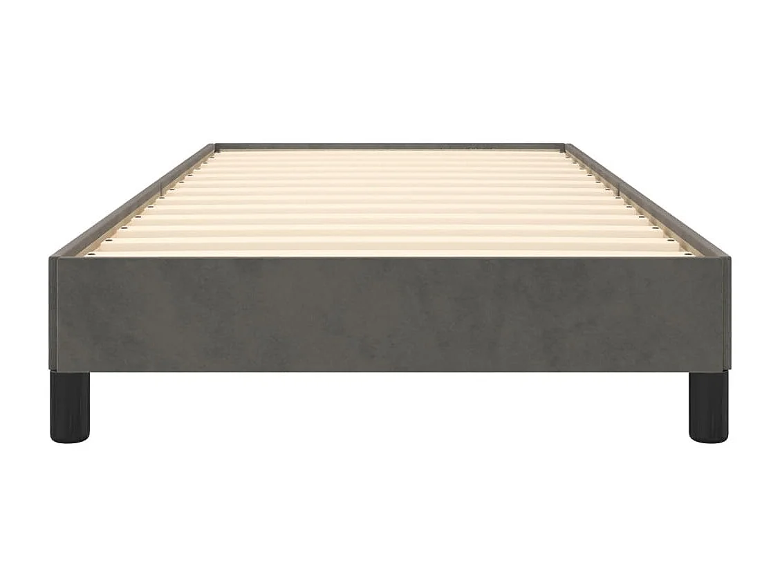 Cadre de lit Gris foncé 90x190 Velours