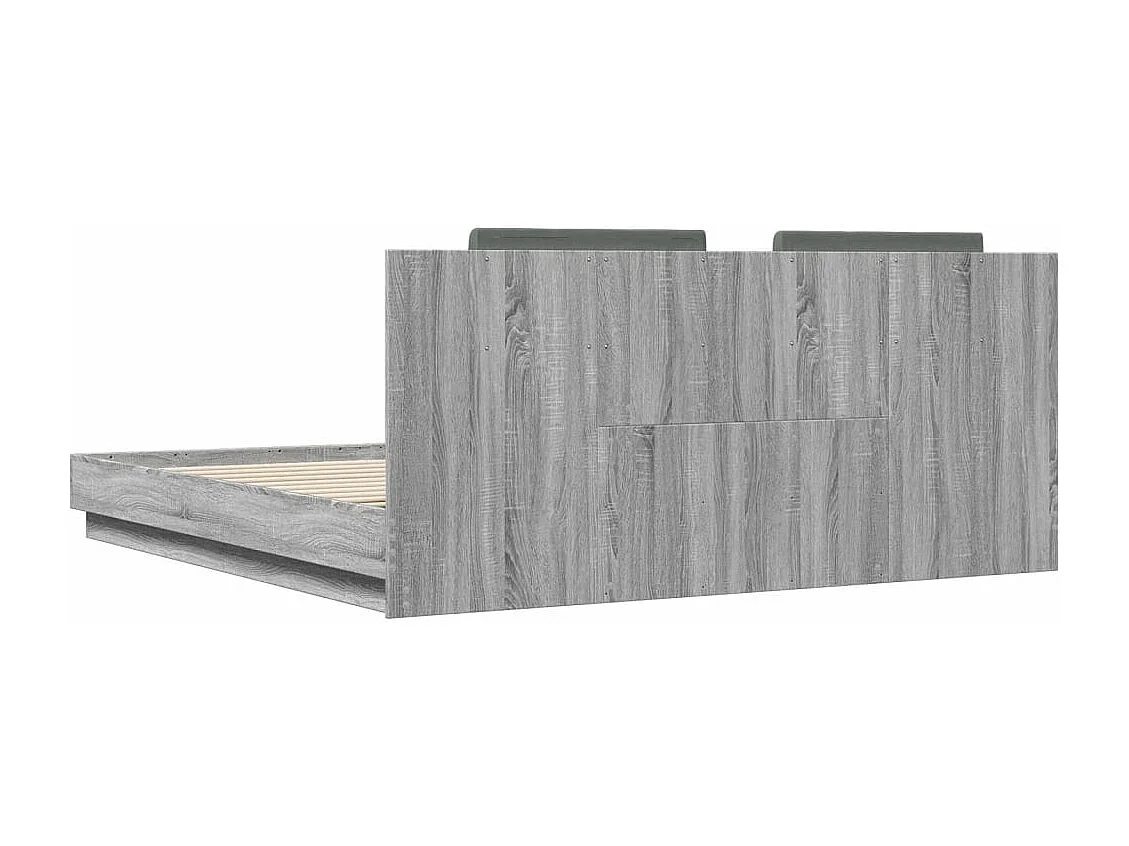 Cadre de lit avec tête de lit sonoma gris 200x200