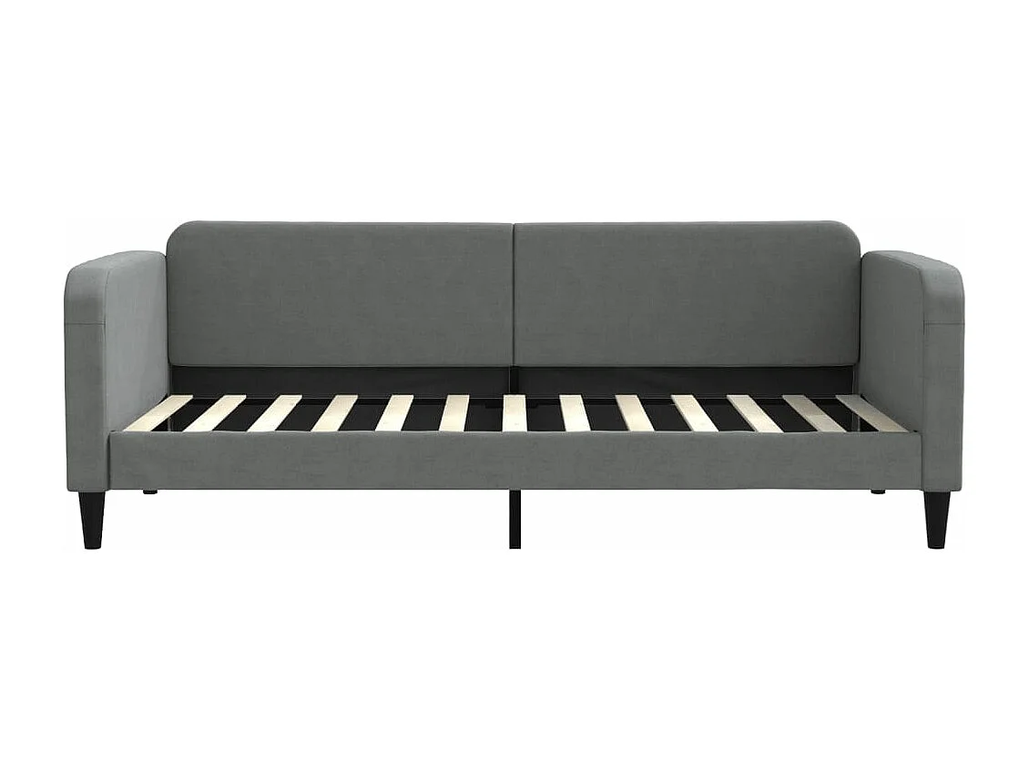 Lit de jour gris foncé 90x200 tissu