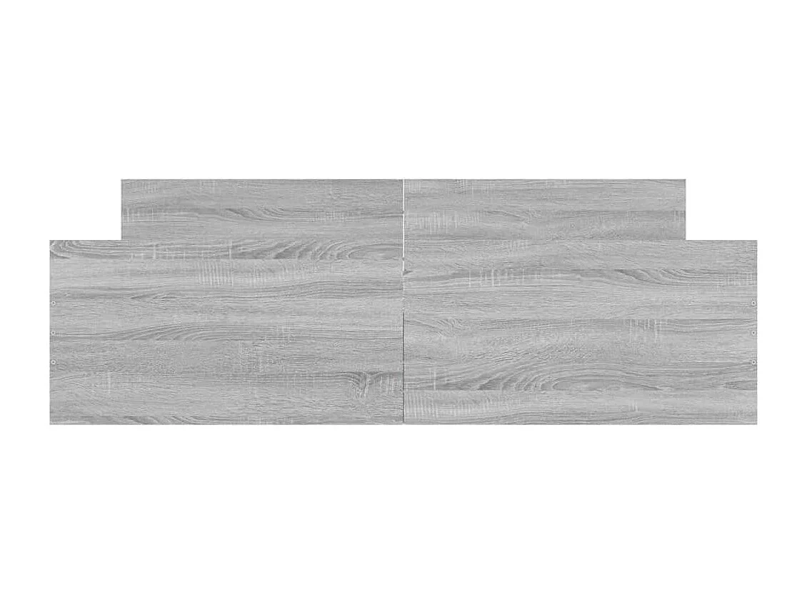 Cadre de lit tête de lit et pied de lit sonoma gris 150x200