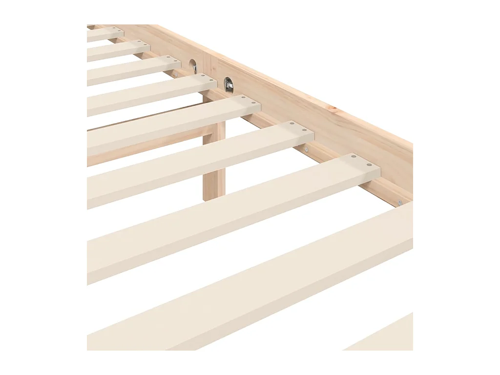 Cadre de lit avec tête de lit 160x200 bois massif