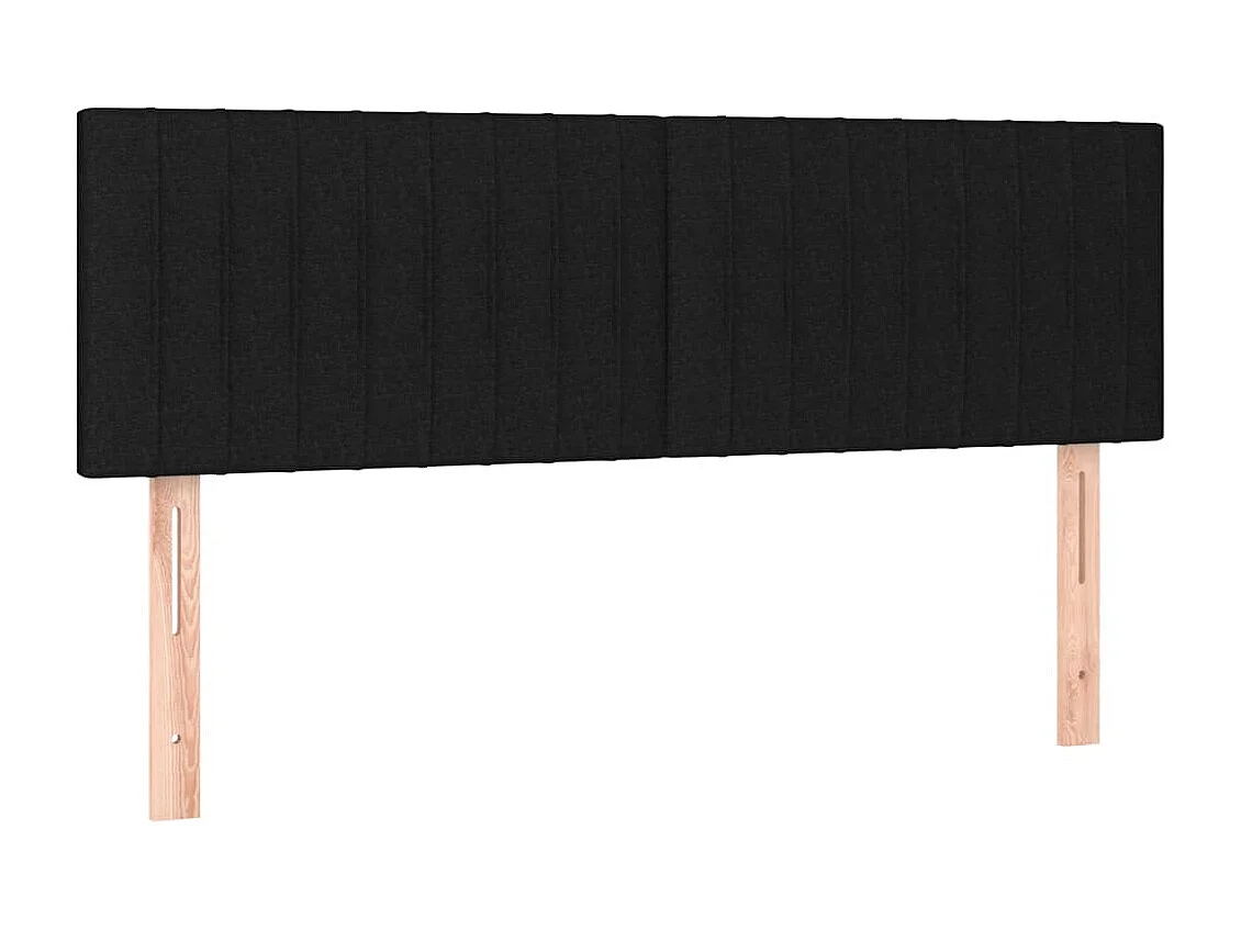 Sommier à lattes de lit avec matelas Noir 140x190 Tissu