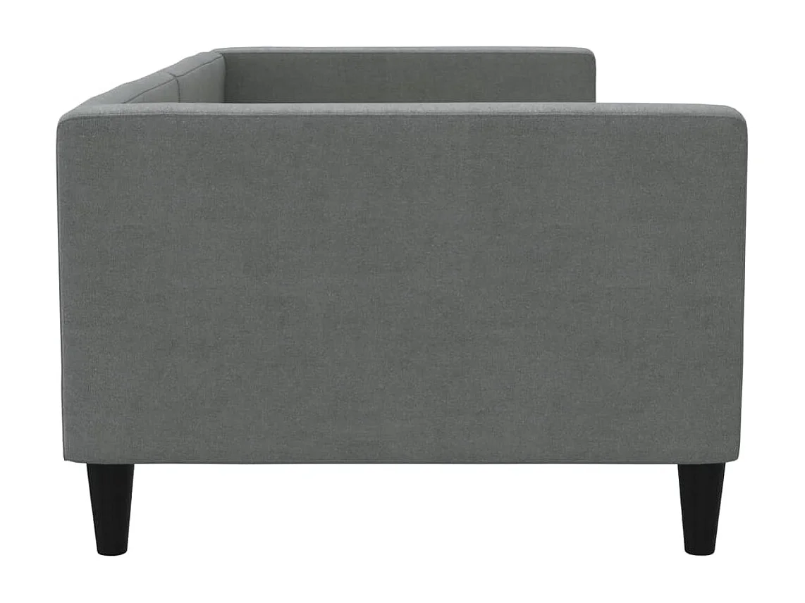 Lit de jour gris foncé 90x200 tissu