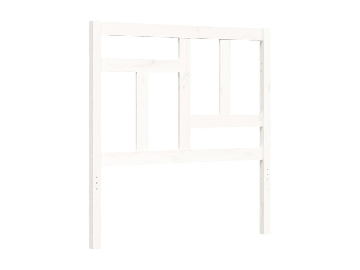 Cadre de lit avec tête de lit blanc 90x200 bois massif