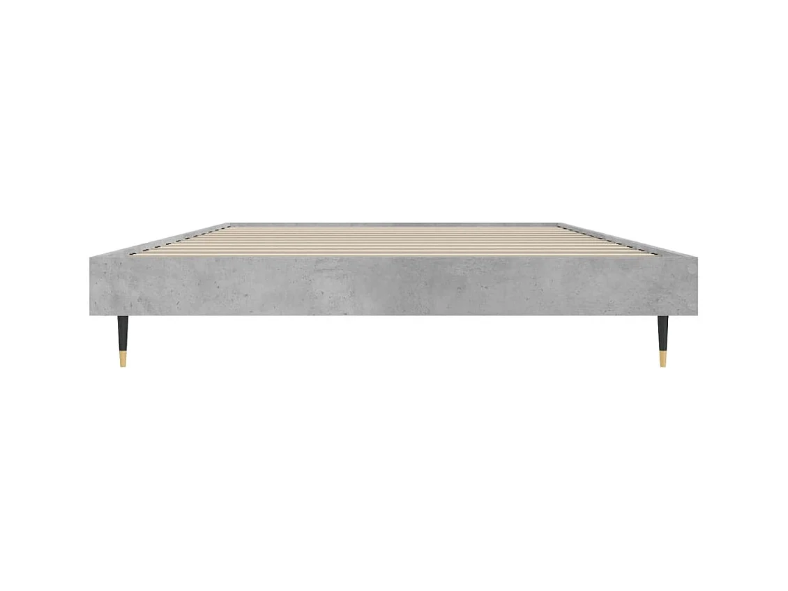 Bedframe bewerkt hout betongrijs 100x200 cm