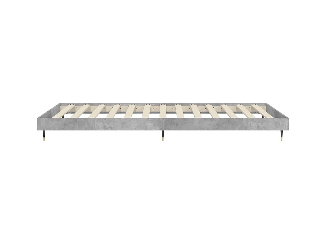 Bedframe bewerkt hout betongrijs 100x200 cm