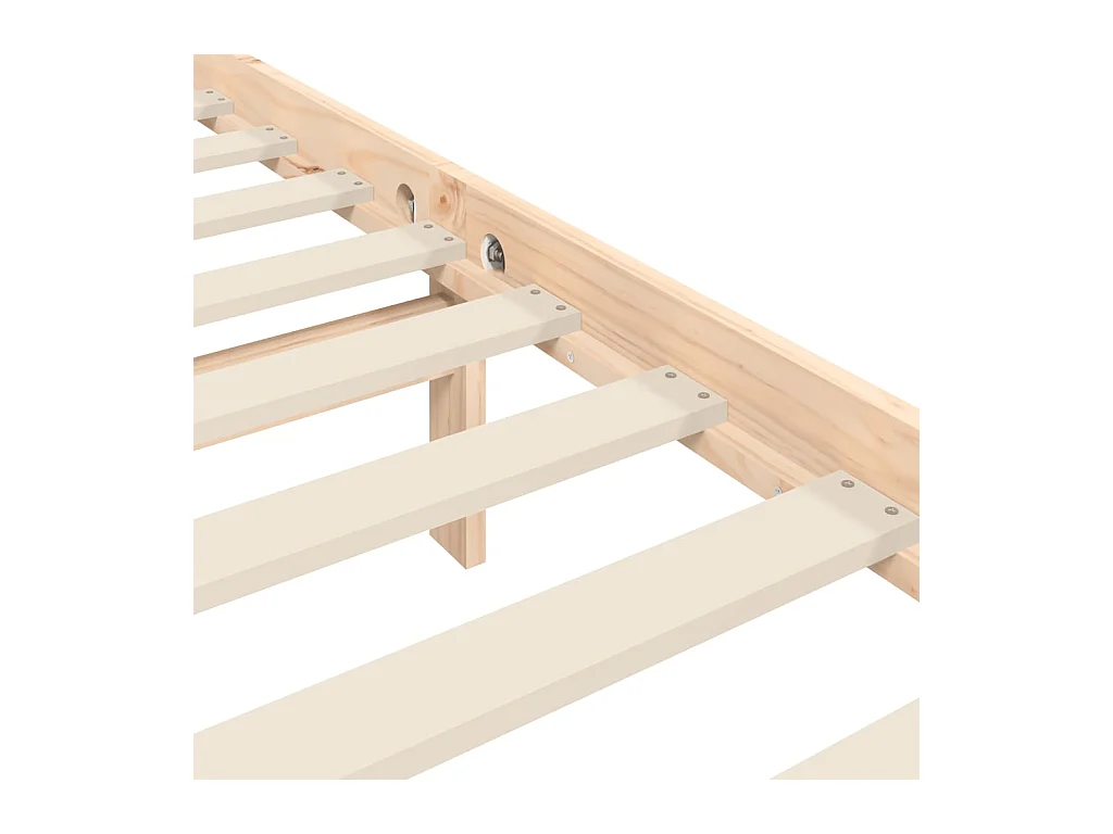 Cadre de lit avec tête de lit 140x190 bois massif