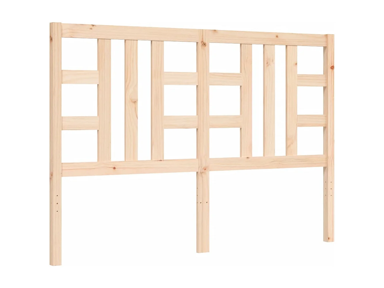 Bedframe met hoofdbord massief hout 140x190 cm