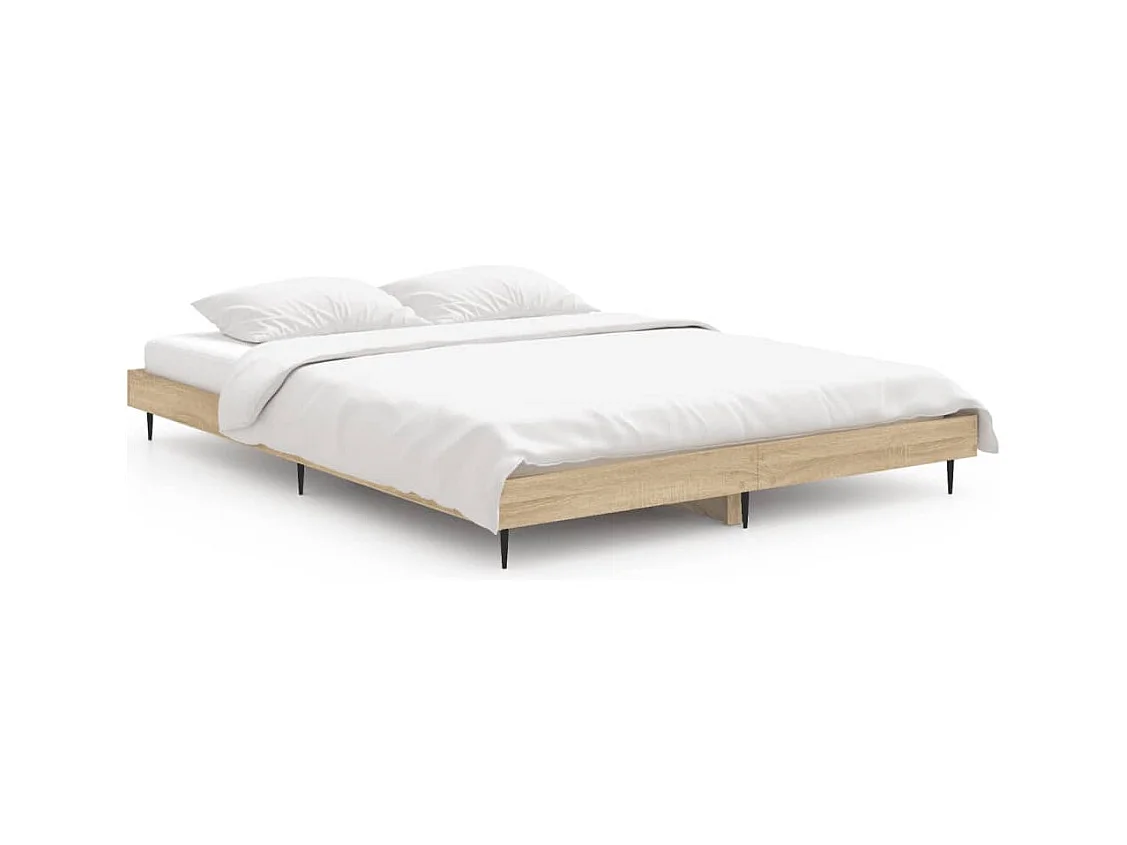 Cadre de lit chêne sonoma 140x190 bois d'ingénierie