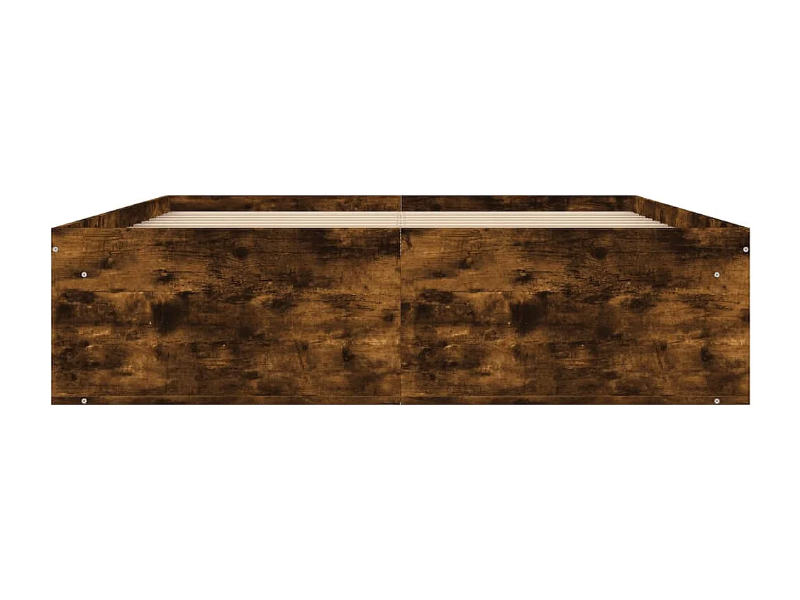 Cadre de lit chêne fumé 135x190 double