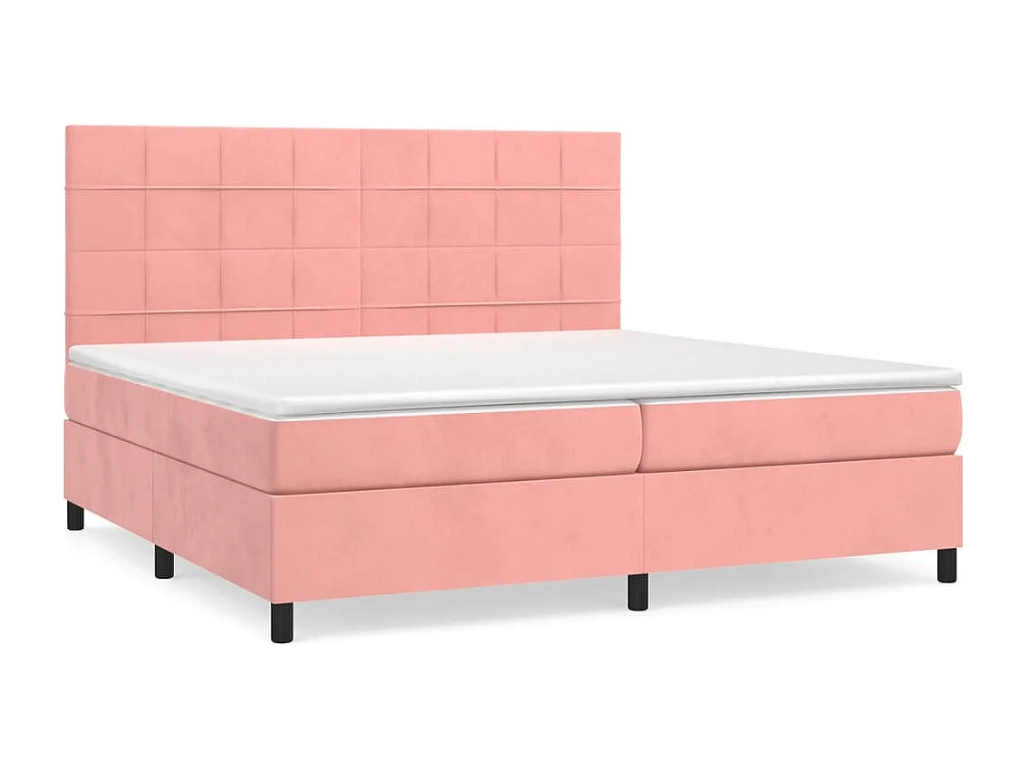 Sommier à lattes de lit avec matelas Rose 200x200 Velours