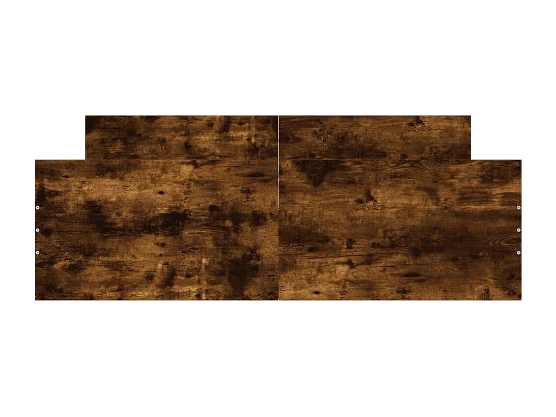 Cadre de lit tête de lit et pied de lit chêne fumé 135x190