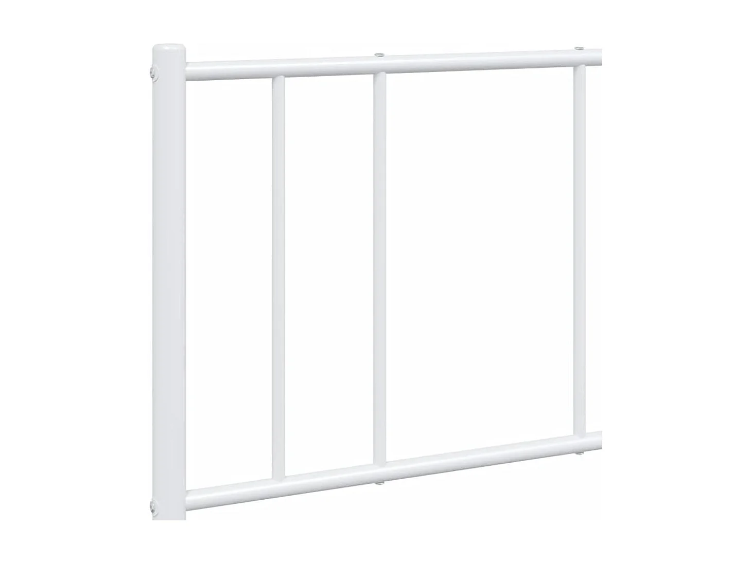 Cadre de lit métal avec tête de lit blanc 135x190