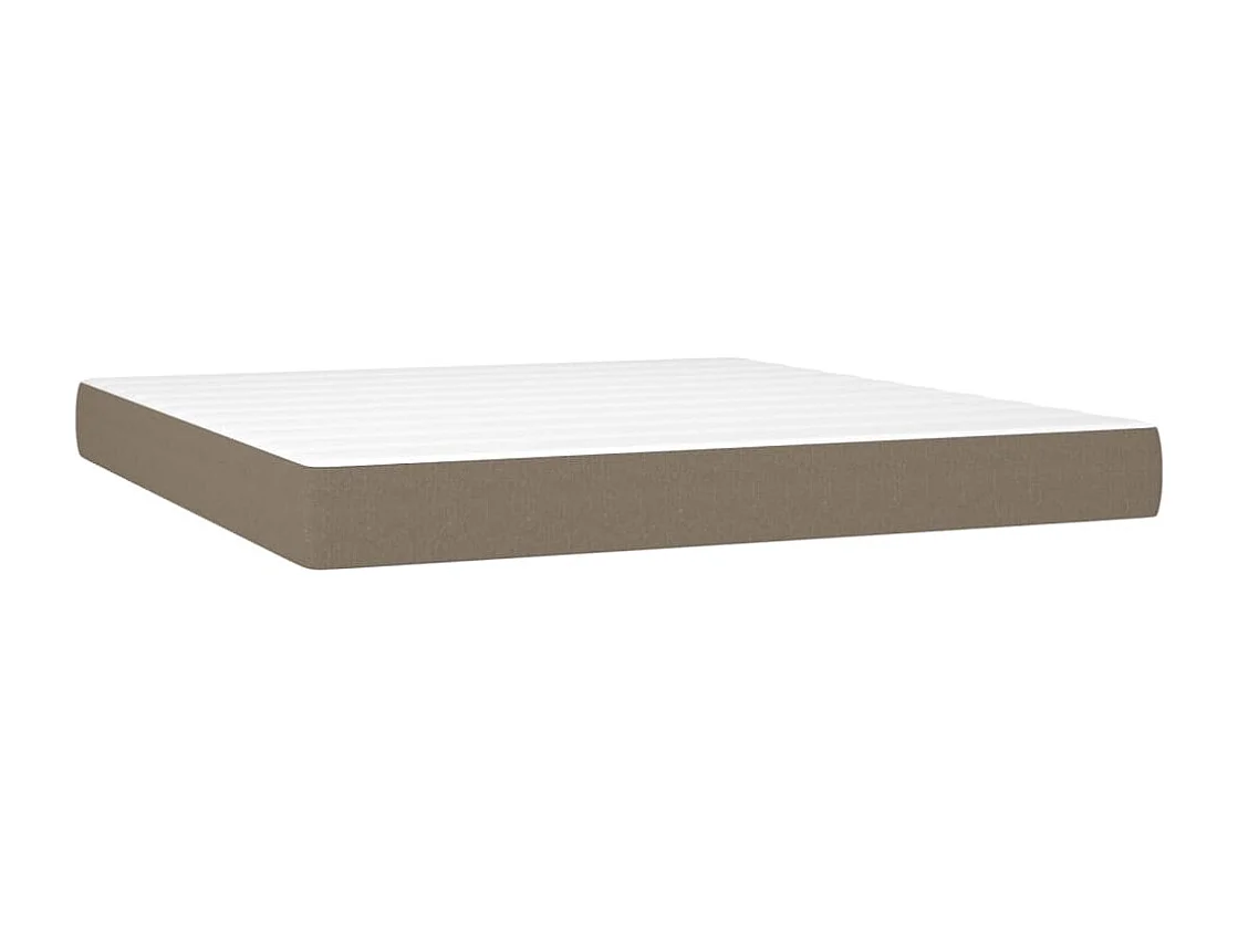 Sommier à lattes de lit avec matelas Taupe 160x200 Tissu