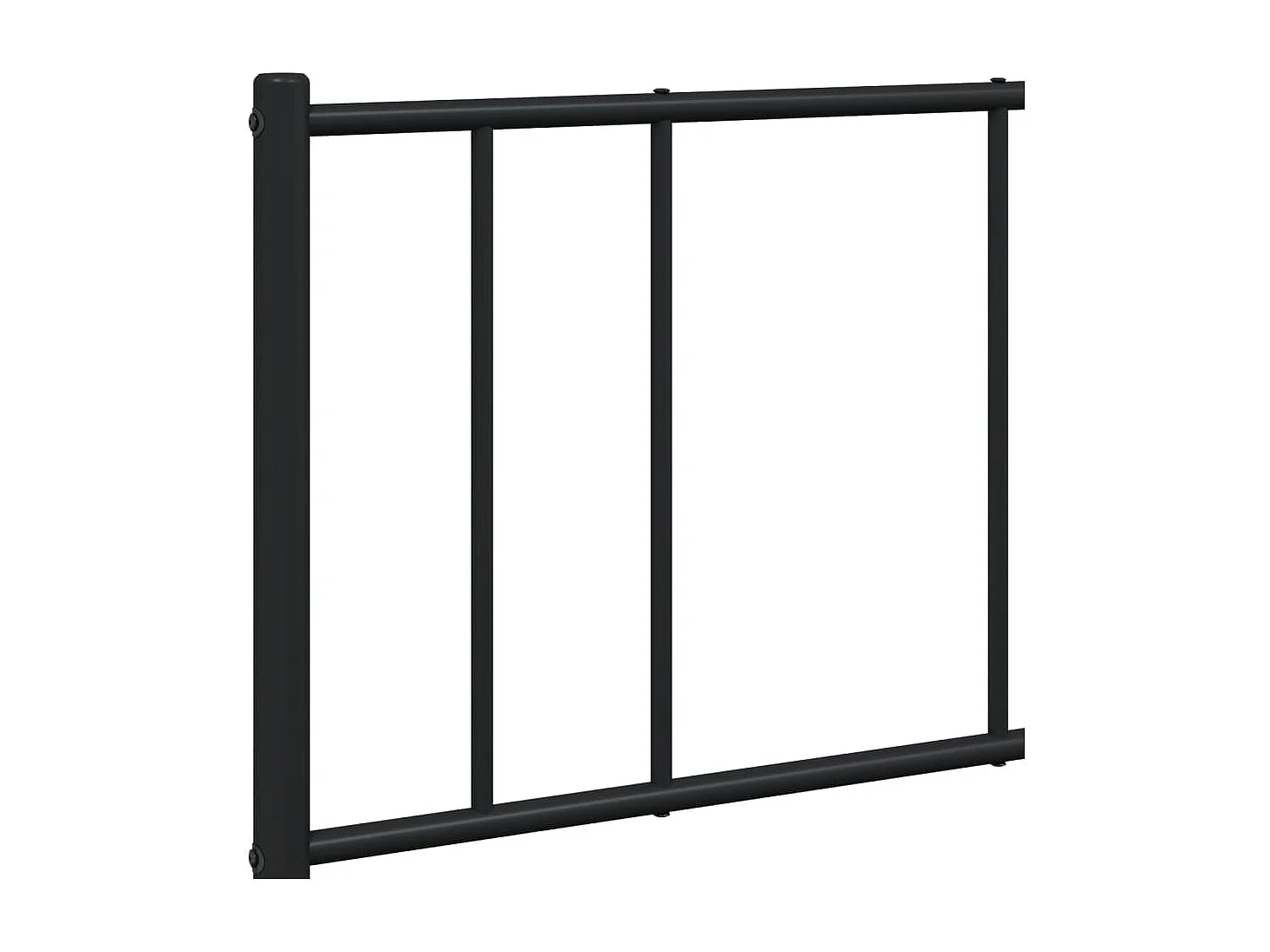 Cadre de lit métal avec tête de lit-pied de lit noir 135x190