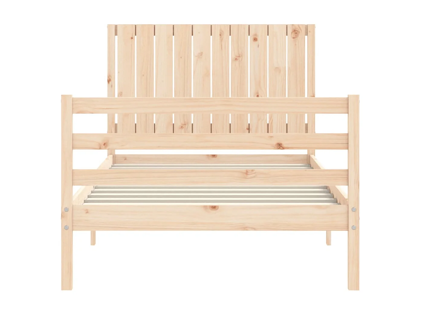 Cadre de lit et tête de lit 100x200 bois massif