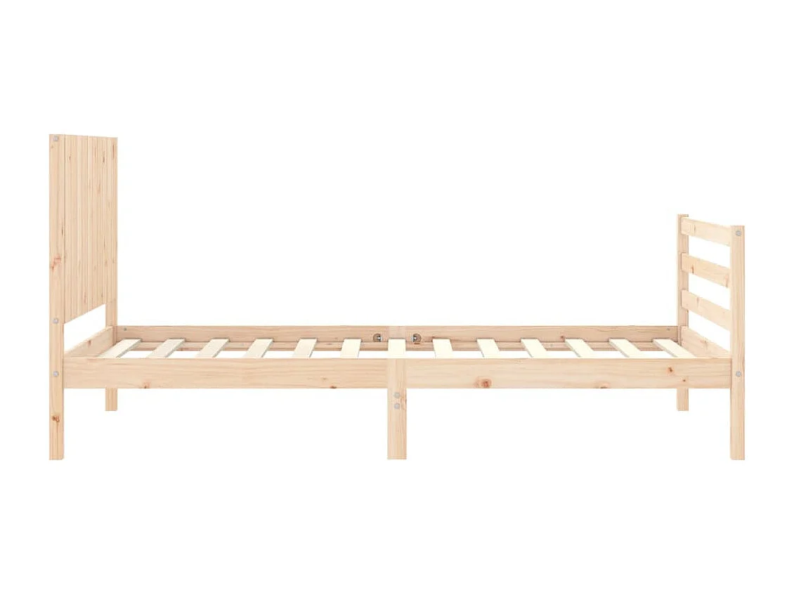 Cadre de lit et tête de lit 100x200 bois massif