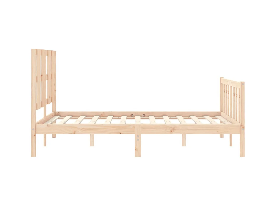 Cadre de lit avec tête de lit 140x190 bois massif