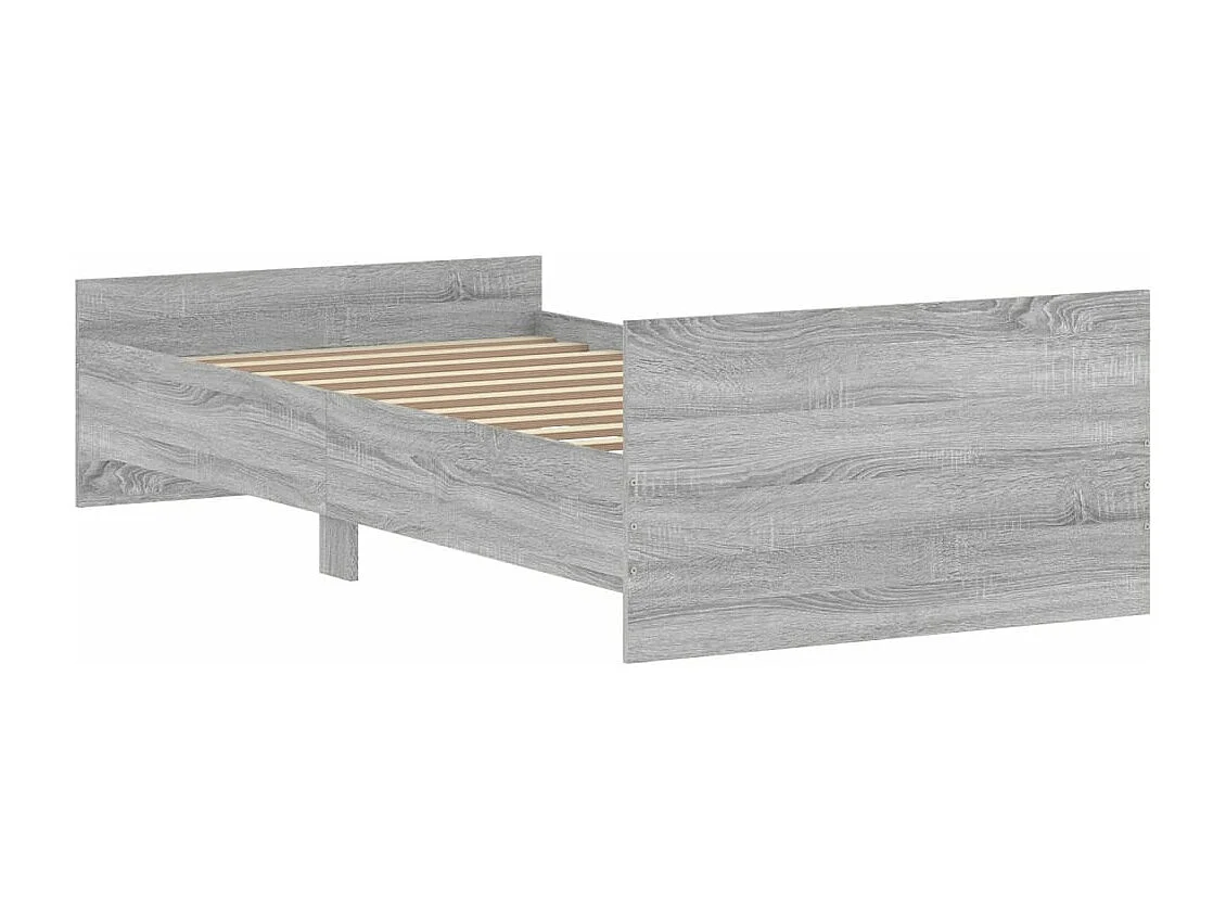Cadre de lit sonoma gris 90x190 bois d'ingénierie