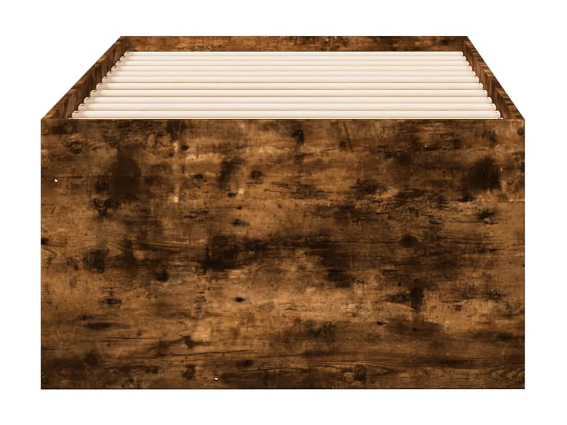 Lit de jour et tiroirs chêne fumé 100x200 bois d'ingénierie