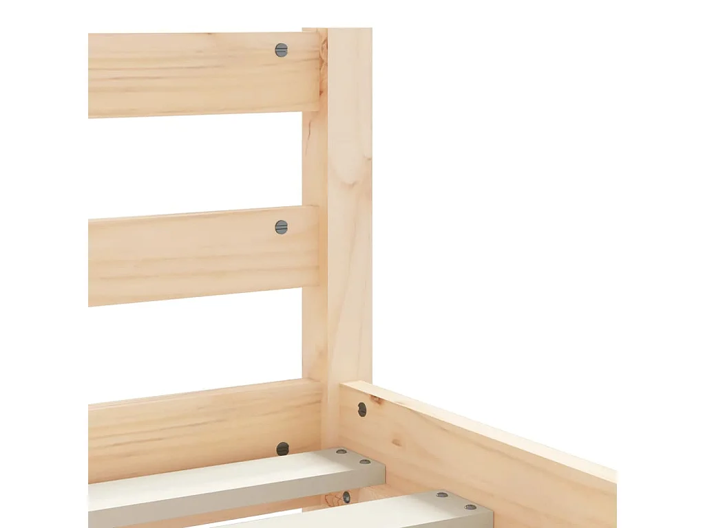 Cadre de lit pour enfants gris 80x200 bois de pin massif