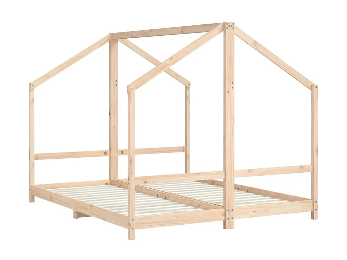 Cadre de lit pour enfants 2x(80x200) cm bois de pin massif