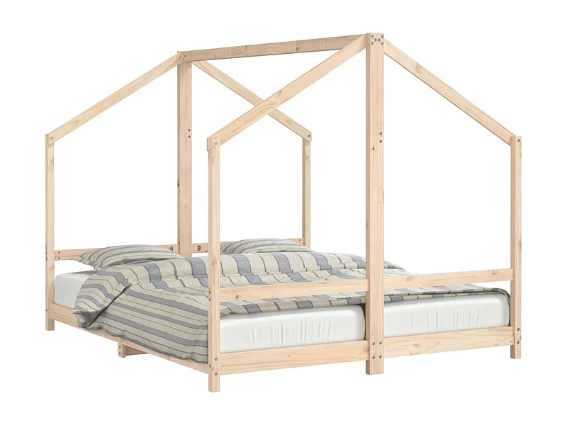 Cadre de lit pour enfants 2x(80x200) cm bois de pin massif