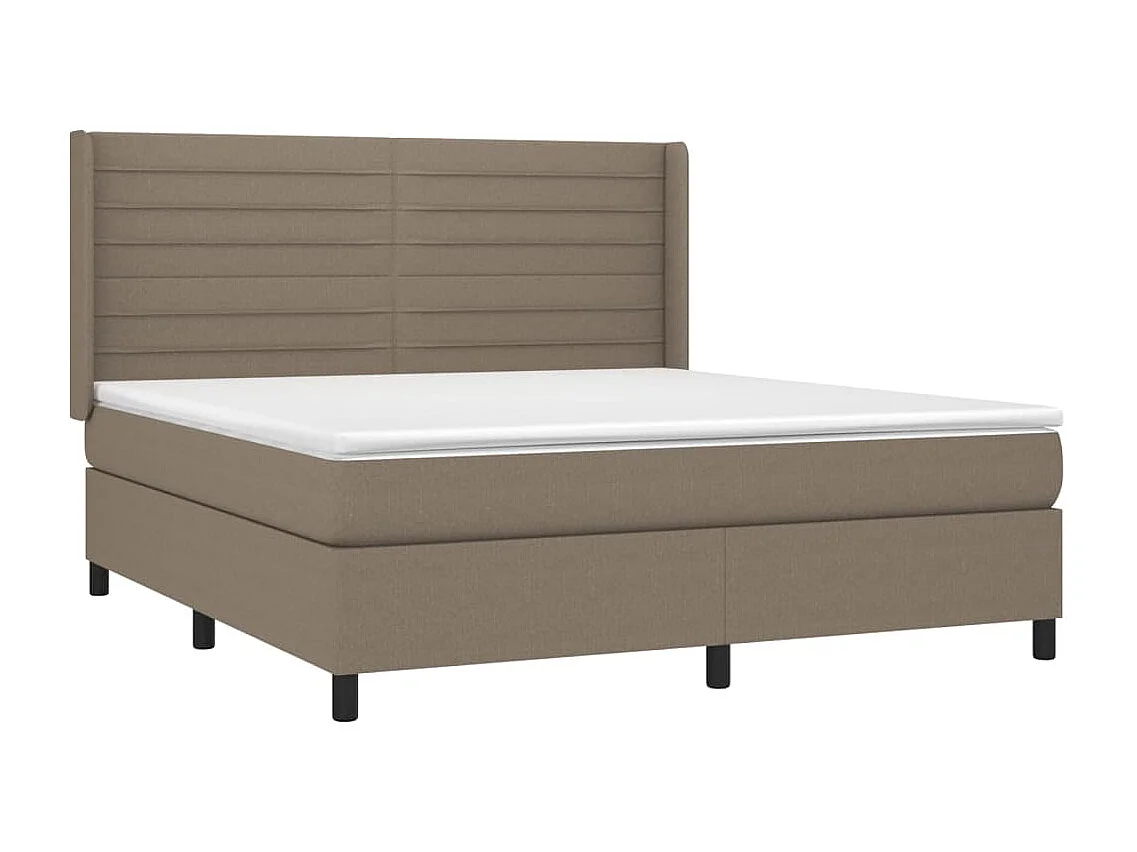Sommier à lattes de lit avec matelas Taupe 160x200 Tissu