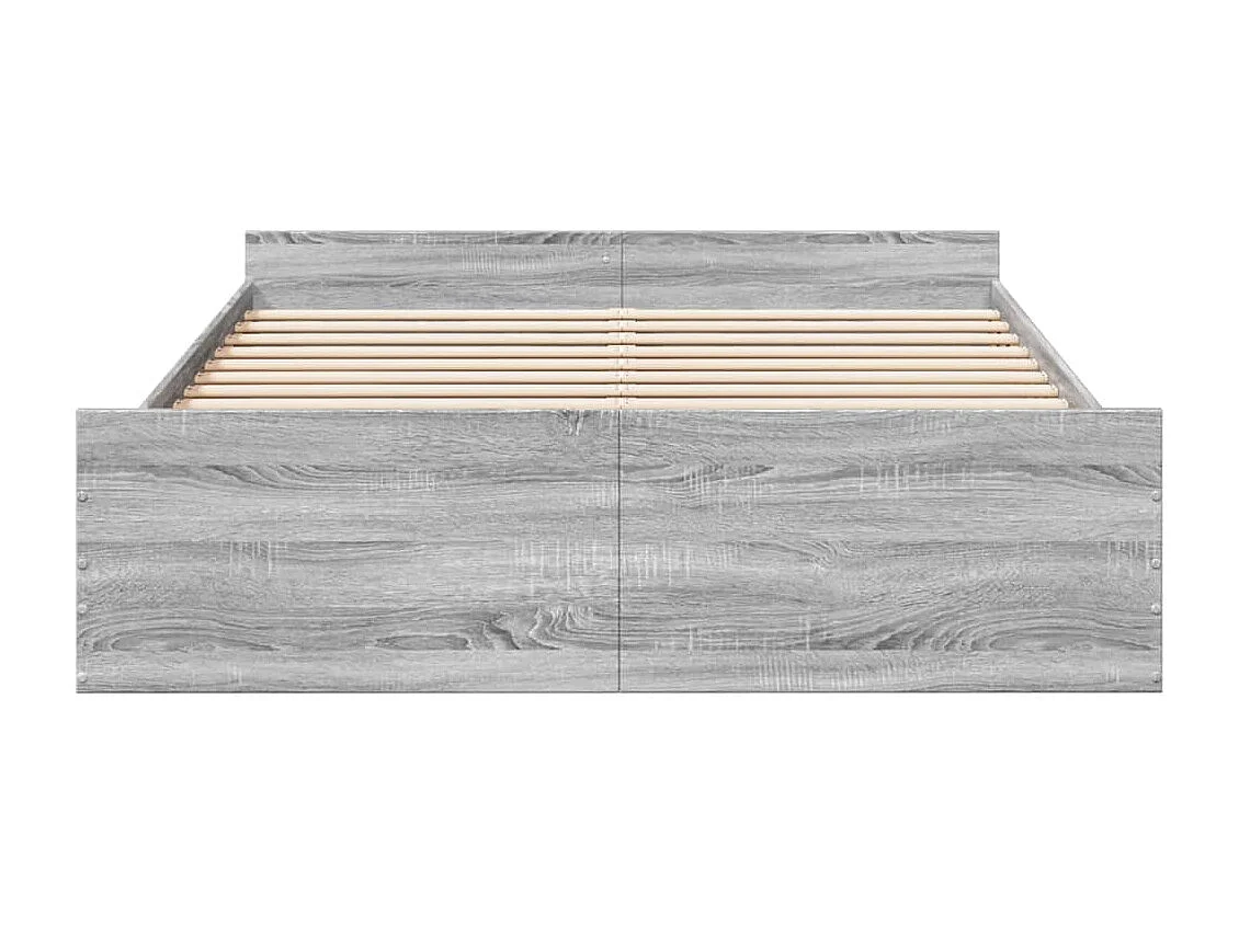 Cadre de lit à tiroirs sonoma gris 150x200 bois d'ingénierie