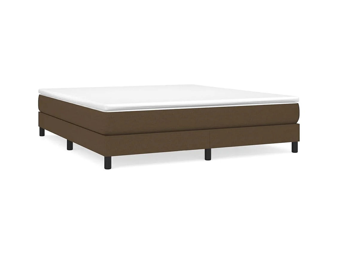 Sommier à lattes de lit avec matelas Marron foncé 180x200