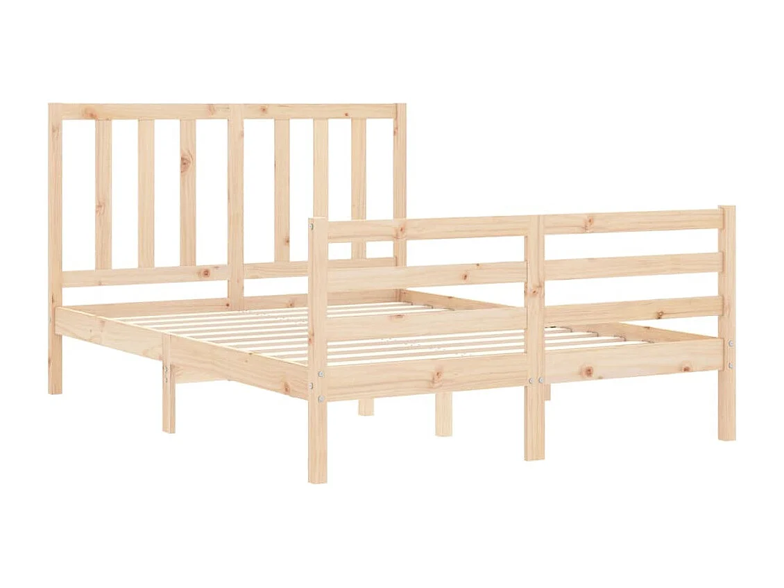 Cadre de lit avec tête de lit 140x200 bois massif