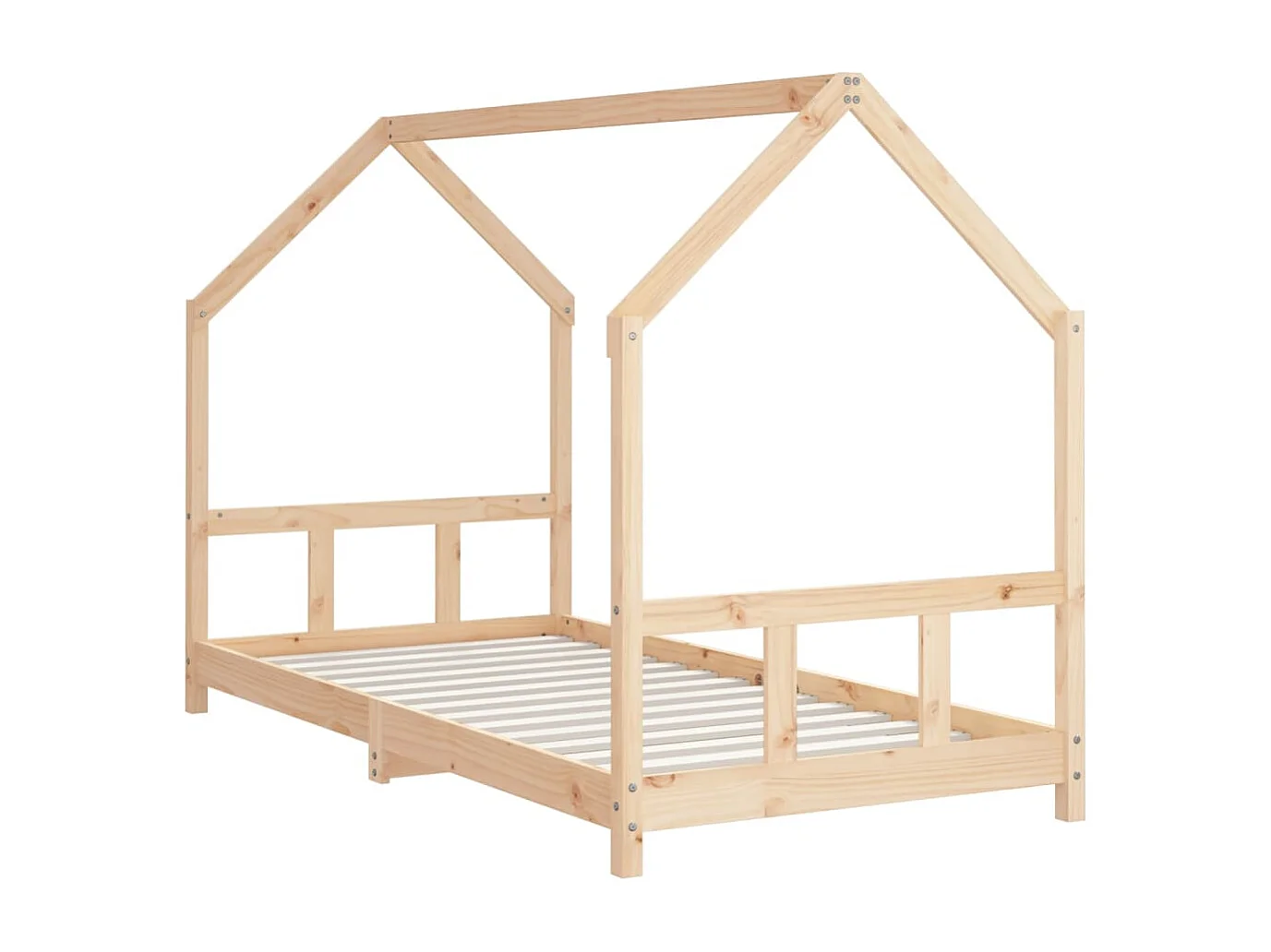 vidaXL Estructura de cama infantil madera maciza de pino 90x190 cm Marrón