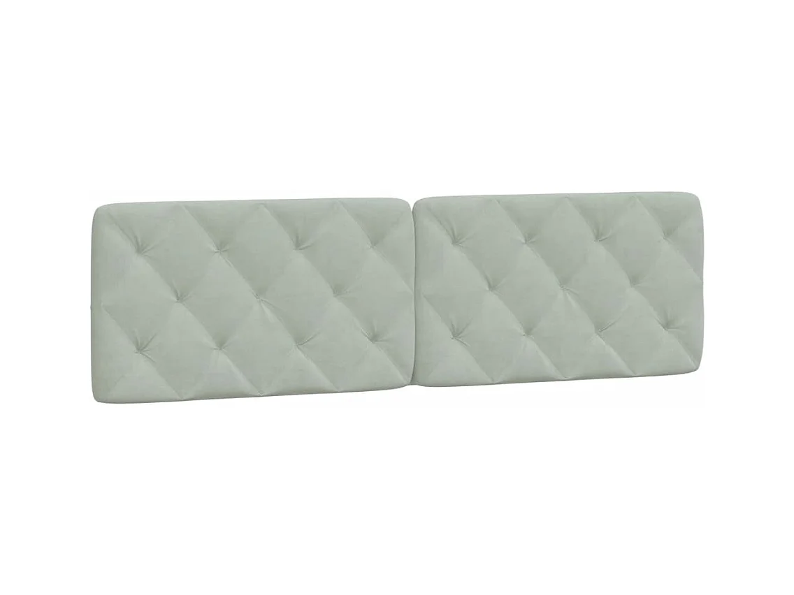 Cadre de lit avec lumières LED gris clair 180x200 velours
