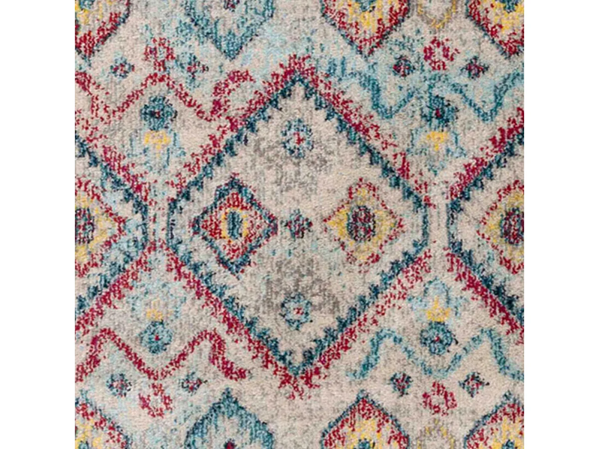 Tapis orient 200x290 rectangle rouge et vert tissé motif classique OLBA