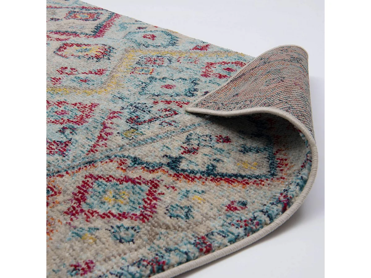 Tapis orient 200x290 rectangle rouge et vert tissé motif classique OLBA