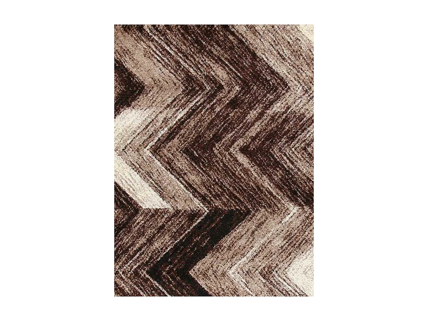 tapis salon 135x190 tissé marron rectangle motif géométrique COLORS