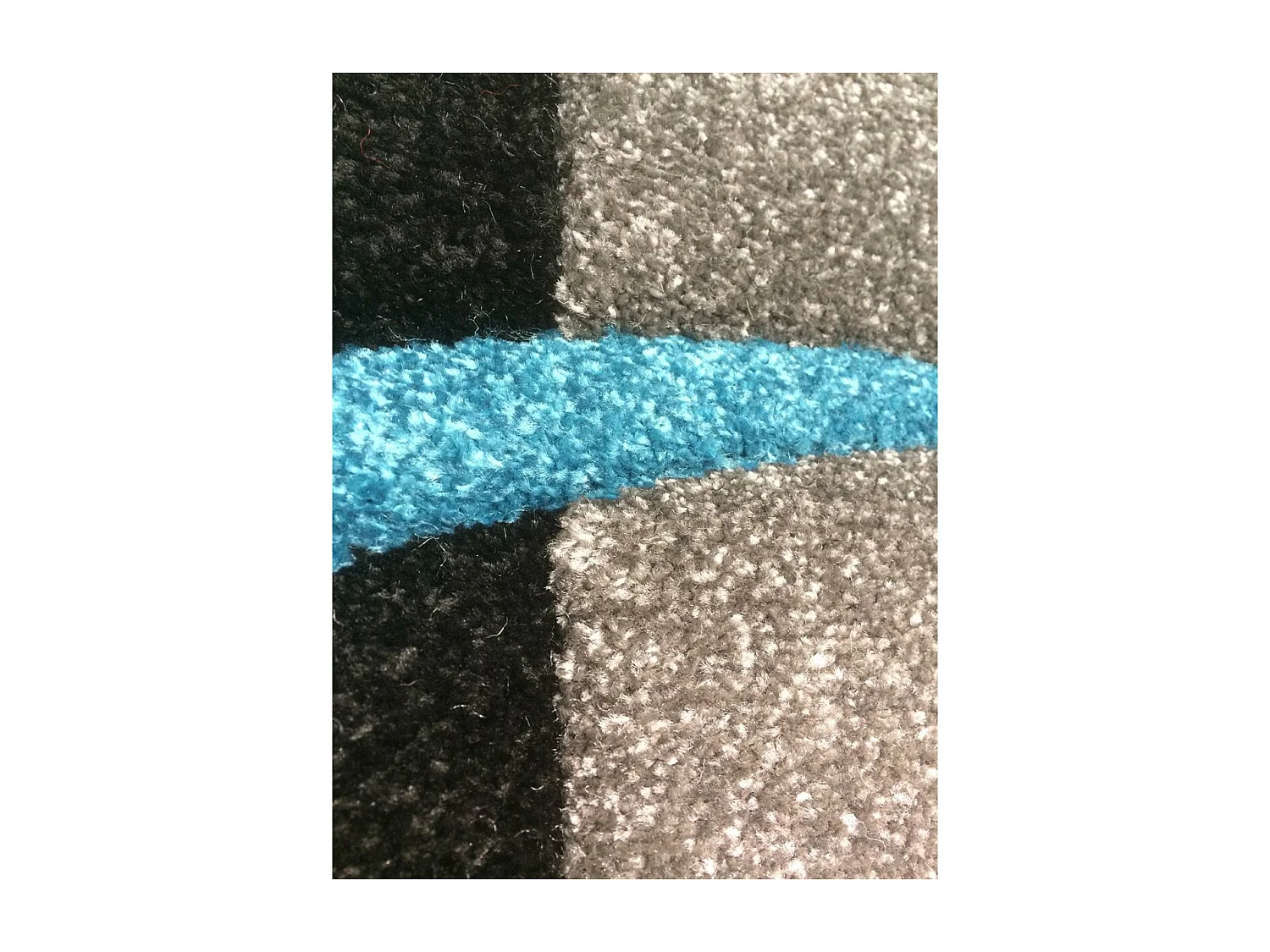 Tapis salon 80x150 cm Rectangulaire DIAMOND 665-80 Bleu Chambre adapté au chauffage par le sol